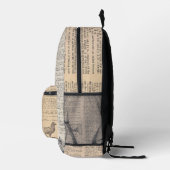 Sac À Dos Imprimé Pages de dictionnaire (Droite)