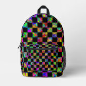 Sac À Dos Imprimé Paint Splatter Checker Board Pattern  (Recto)