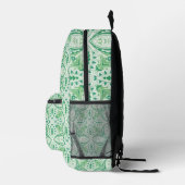 Sac À Dos Imprimé Paisley vert et blanc (Droite)