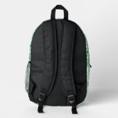 Sac À Dos Imprimé Paisley vert et blanc (Verso)