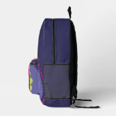 Sac À Dos Imprimé Paisley violet rose (Droite)