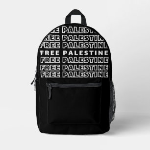 Sac À Dos Imprimé PALESTINE GRATUITE Répéter typographie de texte Co