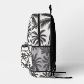 Sac À Dos Imprimé Palmiers tropicaux Motif noir et blanc (Droite)
