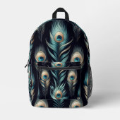 Sac À Dos Imprimé Panache de paon (Recto)