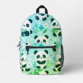 Sac À Dos Imprimé Panda Bear Motif Vert Imprimer (Recto)