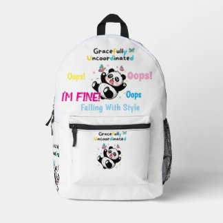 Sac À Dos Imprimé Panda Mignon Gracieusement Maladroit