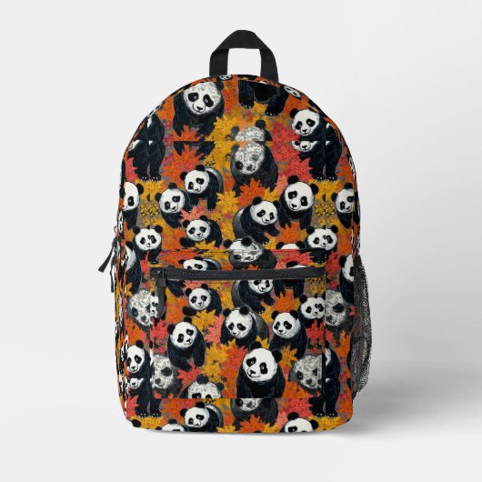 Sac À Dos Imprimé Pandas d'automne (Recto)