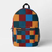 Sac À Dos Imprimé Panneau de À damiers couleur moderne (Recto)