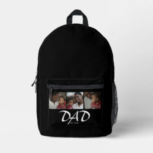 Sac À Dos Imprimé Papa a établi Bold Black 3 Photo