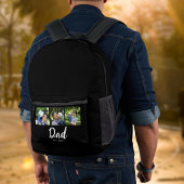 Sac À Dos Imprimé Papa a établi un script moderne noir 3 Photo
