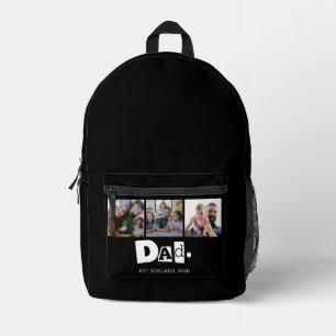 Sac À Dos Imprimé Papa a fondé moderne 3 enfants photo collage