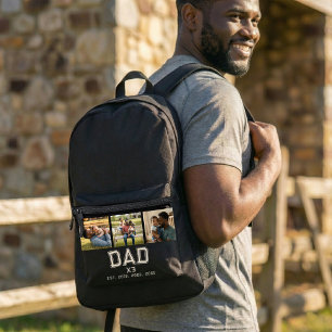 Sac À Dos Imprimé Papa établi années gras noir 3 Photo