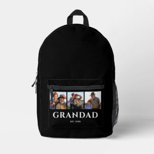 Sac À Dos Imprimé Papi Fait Papa Noir 3 Photo