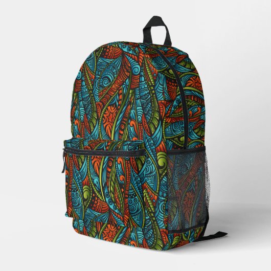 Sac À Dos Imprimé Papier peint ethnique Abstrait (Coin arrière droit)