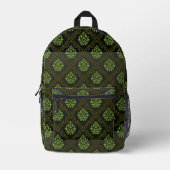 Sac À Dos Imprimé Papier peint Floral Vert (Recto)