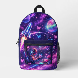 Sac À Dos Imprimé Papillon de l'espace néon Galaxie Art