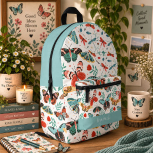 Sac À Dos Imprimé Papillon de nuit à motif floral
