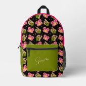 Sac À Dos Imprimé Papillon et fleurs motif (Recto)