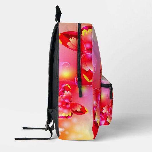 Sac À Dos Imprimé Papillon rouge (Gauche)