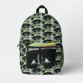 Sac À Dos Imprimé Papillon tropical noir et blanc (Recto)