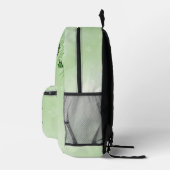 Sac À Dos Imprimé Papillon vert sur vert clair - personnalisable (Droite)