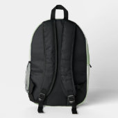 Sac À Dos Imprimé Papillon vert sur vert clair - personnalisable (Verso)