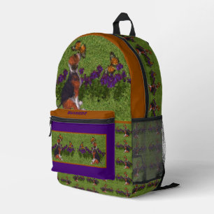 Sac À Dos Imprimé Papillons beagles Chien Art Personnalisé