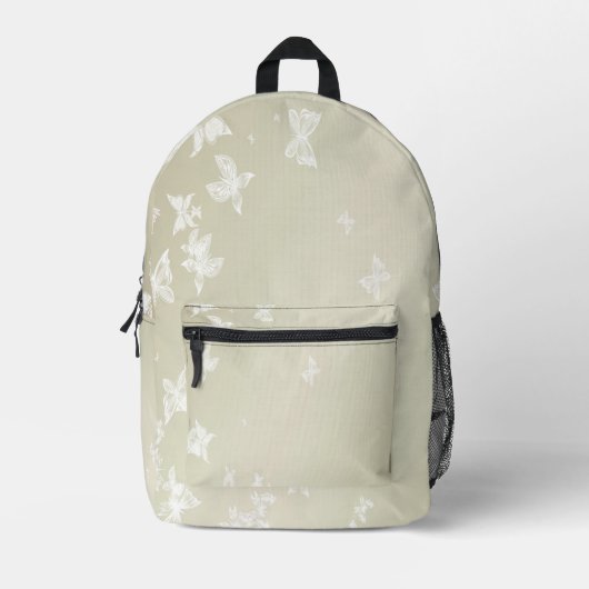 Sac À Dos Imprimé Papillons blancs (Recto)
