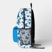 Sac À Dos Imprimé Papillons bleus avec nom (Droite)