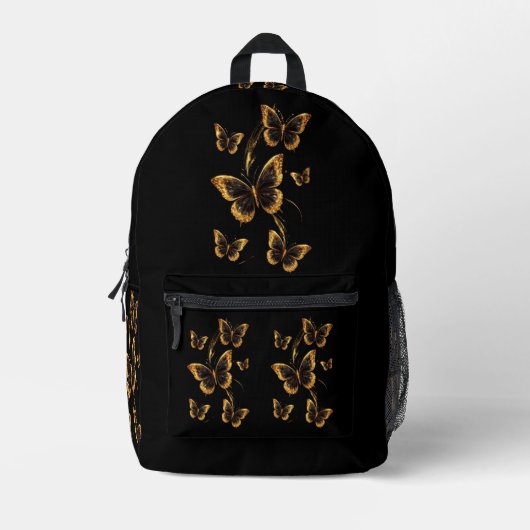 Sac À Dos Imprimé papillons dorés (Recto)