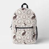 Sac À Dos Imprimé Pâques carreaux marron (Recto)