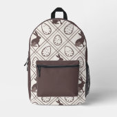 Sac À Dos Imprimé Pâques carreaux marron (Recto)