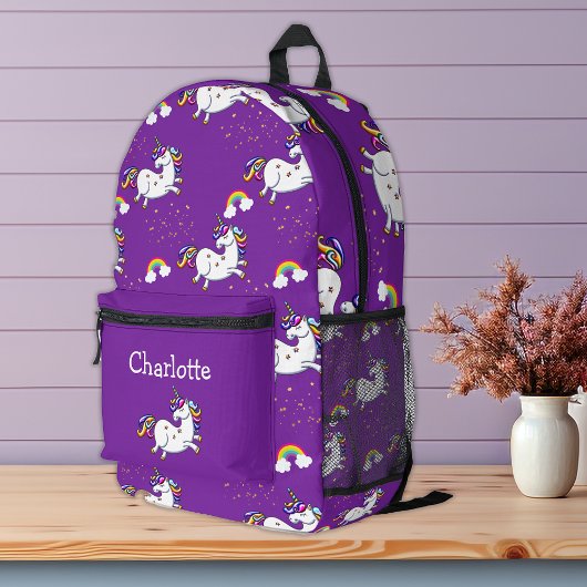 Sac À Dos Imprimé Paradis de la licorne violette magique
