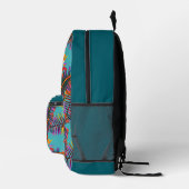 Sac À Dos Imprimé Paradis de palmier sarcelle (Droite)