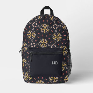 Sac À Dos Imprimé Paraphe de Motif de monogramme de la fille mignonn