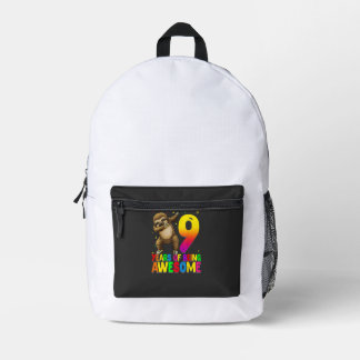 Sac À Dos Imprimé Paresseux de la fête d'anniversaire de 9 ans Dabbi