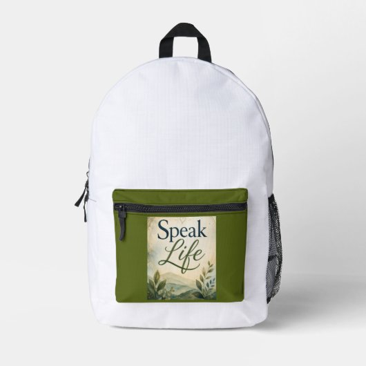 Sac À Dos Imprimé Parler la vie (Recto)