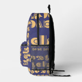Sac À Dos Imprimé Parler Texte bleu Voyage (Droite)