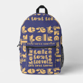 Sac À Dos Imprimé Parler Texte bleu Voyage (Recto)