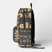 Sac À Dos Imprimé Parler Texte Voyage Gris (Droite)
