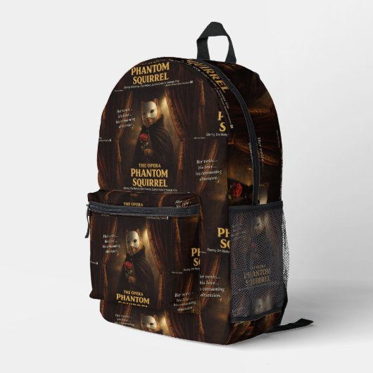 Sac À Dos Imprimé Parodie de l'Opéra Fantôme Écureuil (Coin arrière droit)