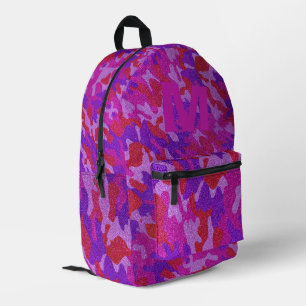 Sac À Dos Imprimé Parties scintillant Camouflage rose chaud en extér