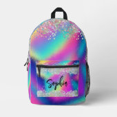 Sac À Dos Imprimé Parties scintillant Holographique moderne Colorful (Recto)