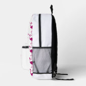Sac À Dos Imprimé Parties scintillant rose brillant motif blanc (Droite)