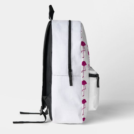 Sac À Dos Imprimé Parties scintillant rose brillant motif blanc (Gauche)