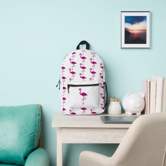 Sac À Dos Imprimé Parties scintillant rose brillant motif blanc (Insitu)