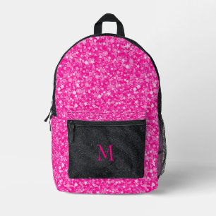 Sac À Dos Imprimé Parties scintillant Rose Chaud Et Noir