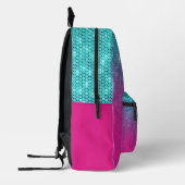 Sac À Dos Imprimé Parties scintillant turquoise Hot Pink Ombre 50e a (Gauche)
