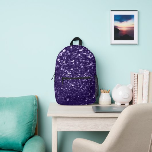Sac À Dos Imprimé Parties scintillant violet foncé ultra violet scin (Insitu)