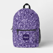 Sac À Dos Imprimé Parties scintillant violet ultra violet scintille  (Recto)